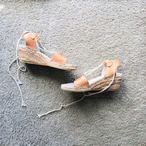 Eric Michael Leather Tie Up Espadrille Sandals - Picture 2 of 8